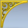 Угловая декоративная консоль в стиле ренессанс - STL для ЧПУ