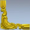 Угловой декор в стиле рокайль - STL 3D модель для ЧПУ