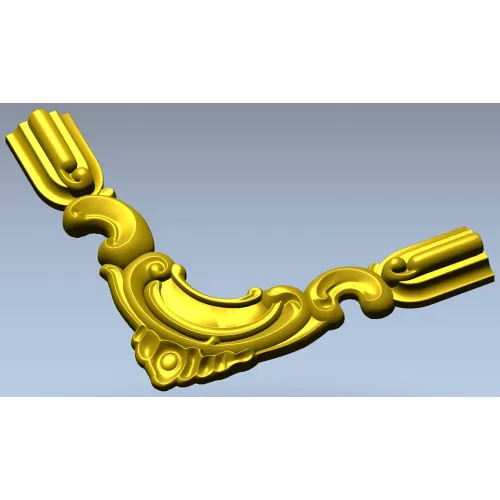Угловой декор в стиле рокайль - STL 3D модель для ЧПУ