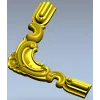 Угловой декор в стиле рокайль - STL 3D модель для ЧПУ