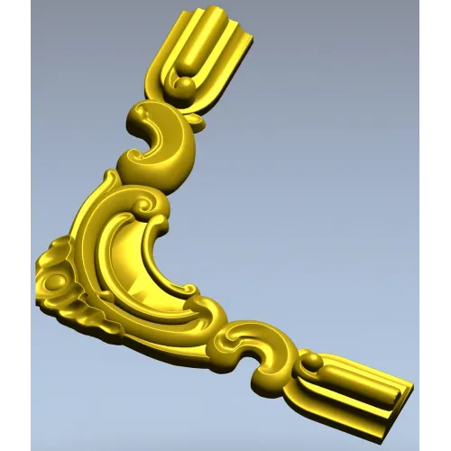 Угловой декор в стиле рокайль - STL 3D модель для ЧПУ
