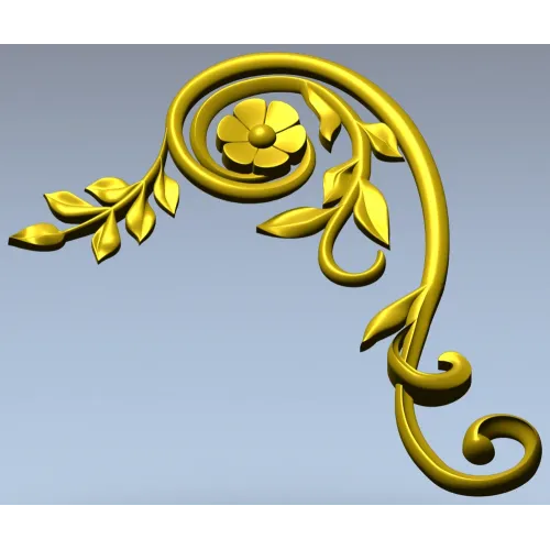 Spiral Floral Corner STL for CNC Milling