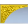 Угловой картуш с растительным орнаментом - 3D модель STL для ЧПУ