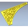 Угловой картуш с растительным орнаментом - 3D модель STL для ЧПУ