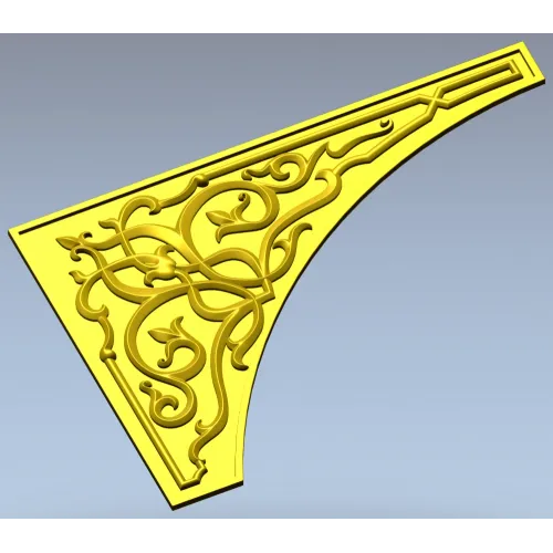 Угловой картуш с растительным орнаментом - 3D модель STL для ЧПУ