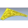 Угловой картуш с растительным орнаментом - 3D модель STL для ЧПУ
