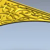 Угловой картуш с растительным орнаментом - 3D модель STL для ЧПУ