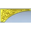 Угловой картуш с растительным орнаментом - 3D модель STL для ЧПУ