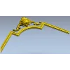 Baroque corner blossom - STL 3D model for CNC router