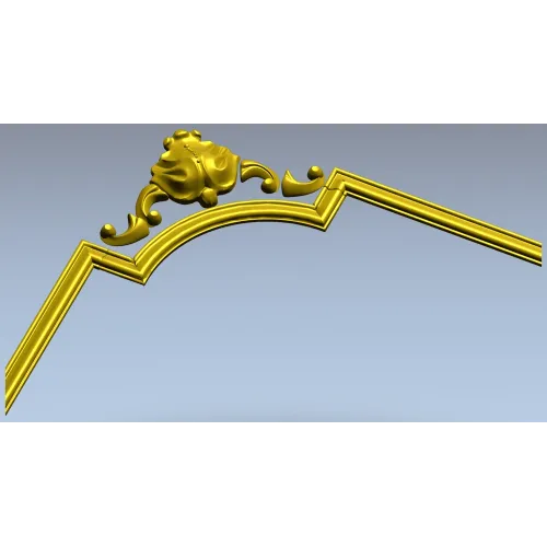 Baroque corner blossom - STL 3D model for CNC router