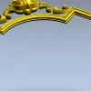 Baroque corner blossom - STL 3D model for CNC router