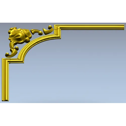 Baroque corner blossom - STL 3D model for CNC router