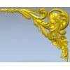 Угловой рокайльный картуш - детализированная 3D модель STL для ЧПУ