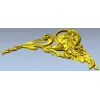 Угловой рокайльный картуш - детализированная 3D модель STL для ЧПУ