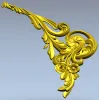 Угловой рокайльный картуш - детализированная 3D модель STL для ЧПУ