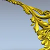 Угловой рокайльный картуш - детализированная 3D модель STL для ЧПУ