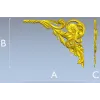 Угловой рокайльный картуш - детализированная 3D модель STL для ЧПУ