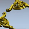 Угловой декор в стиле рококо - 3D модель STL для ЧПУ
