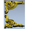 Угловой декор в стиле рококо - 3D модель STL для ЧПУ
