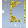 Угловой декор в стиле рококо - 3D модель STL для ЧПУ
