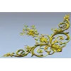 Rococo Floral Corner STL for CNC Carving