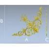 Rococo Floral Corner STL for CNC Carving