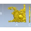 Угловой картуш в стиле рокайль - 3D модель STL для ЧПУ
