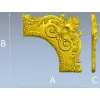Угловой декор в стиле рококо - 3D модель STL для ЧПУ