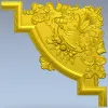 Угловой декор "Флора-акант" - 3D модель STL для ЧПУ