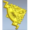 Угловой декор "Флора-акант" - 3D модель STL для ЧПУ