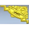 Угловой декор "Флора-акант" - 3D модель STL для ЧПУ