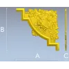 Угловой декор "Флора-акант" - 3D модель STL для ЧПУ
