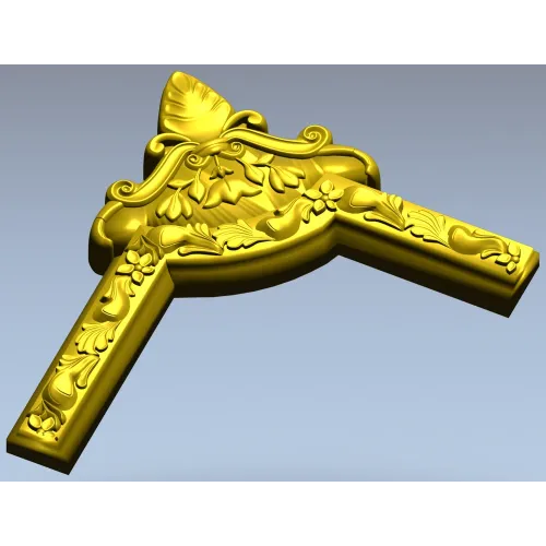 Угловой декоративный картуш - 3D модель STL для ЧПУ