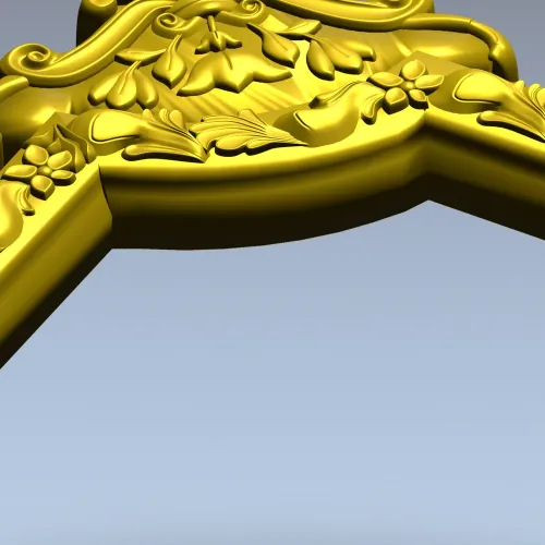 Угловой декоративный картуш - 3D модель STL для ЧПУ