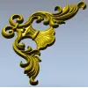 Угловой декор в стиле рокайль - 3D модель STL для ЧПУ