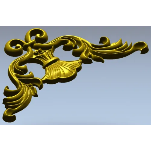 Угловой декор в стиле рокайль - 3D модель STL для ЧПУ