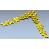 Угловой цветочно-лиственный декор для ЧПУ - STL модель
