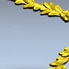 Угловой цветочно-лиственный декор для ЧПУ - STL модель