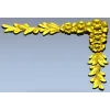 Угловой цветочно-лиственный декор для ЧПУ - STL модель
