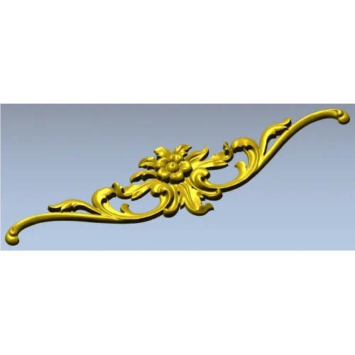 Rococo Floral Cartouche STL 3D Model for CNC