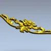 Rococo Floral Cartouche STL 3D Model for CNC