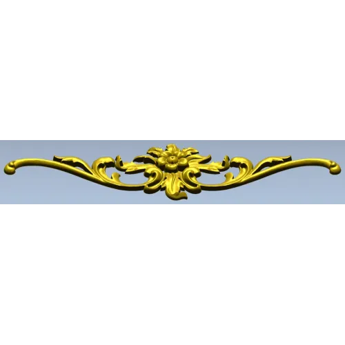 Rococo Floral Cartouche STL 3D Model for CNC