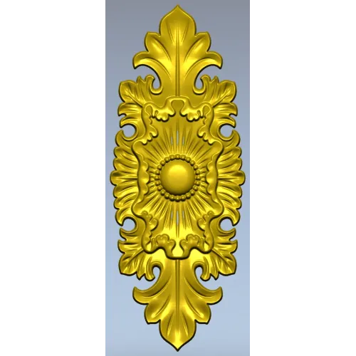 Gilded Acanthus Rosette Decorative Plaque STL