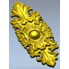 Gilded Acanthus Rosette Decorative Plaque STL