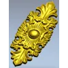 Gilded Acanthus Rosette Decorative Plaque STL