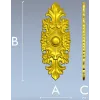 Gilded Acanthus Rosette Decorative Plaque STL