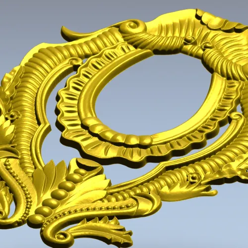 Барочный овальный картуш для ЧПУ - 3D модель в формате STL