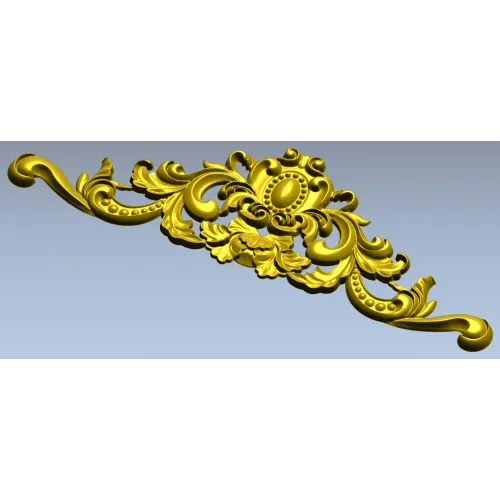 Rococo Cartouche STL 3D Model for CNC Milling