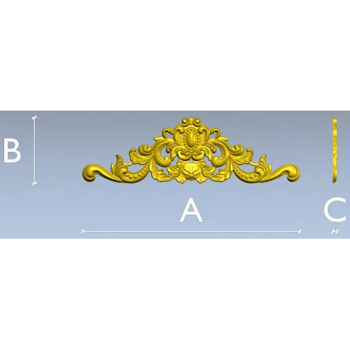 Rococo Cartouche STL 3D Model for CNC Milling