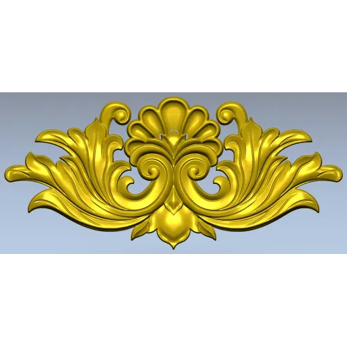 Acanthus Shell Cartouche STL for CNC